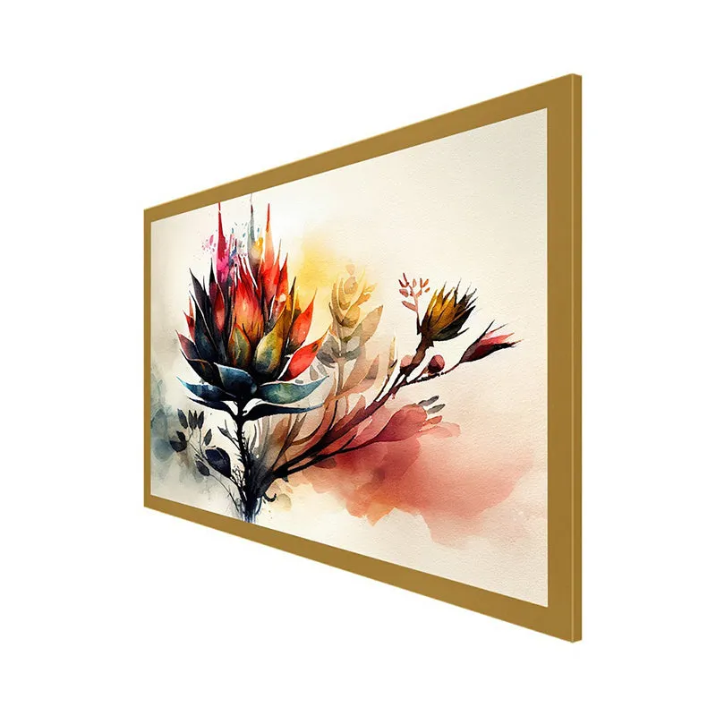 Fiery Petals Canvas Wall Painting media 7