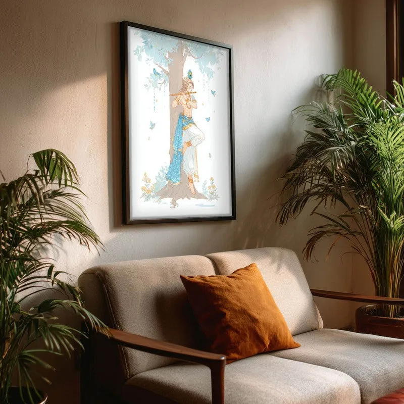 Lord Krishna Keshav Charming Archival Paper Wall Art media 3