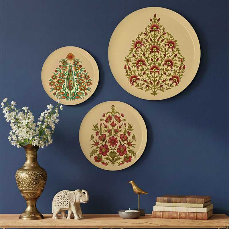 Aurelia Artisan Metal Wall Plates - Set Of Three