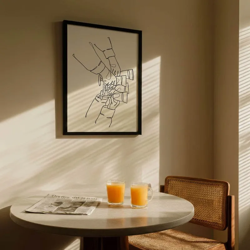 ChampagneBump Archival Canvas Wall Art - Black media 5