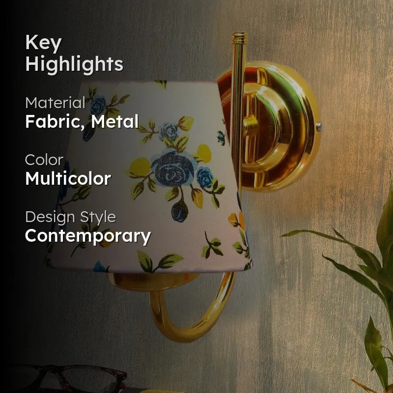 Galora Rosa Fabric & Metal Wall Lamp media 2