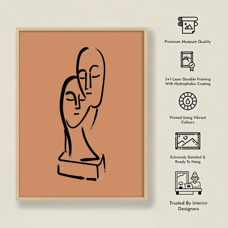 Two Souls Archival Canvas Wall Art - Natural Brown Frame media 8