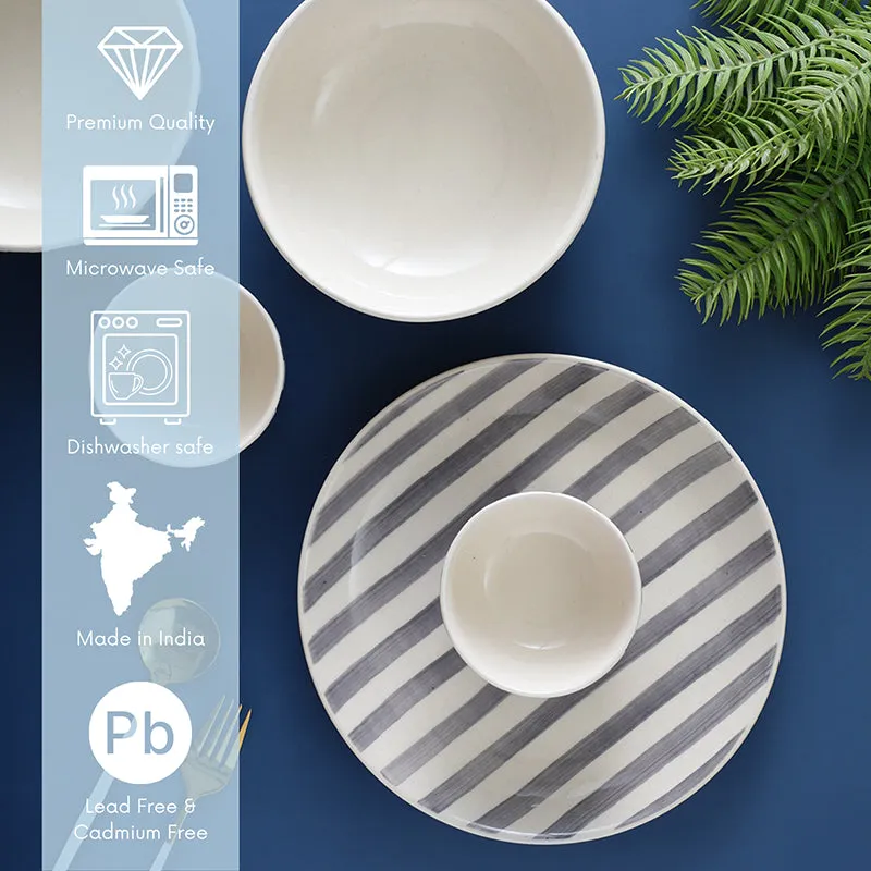 Cross Strips Ceramic Dinner Set - 10 Piece Set media 6