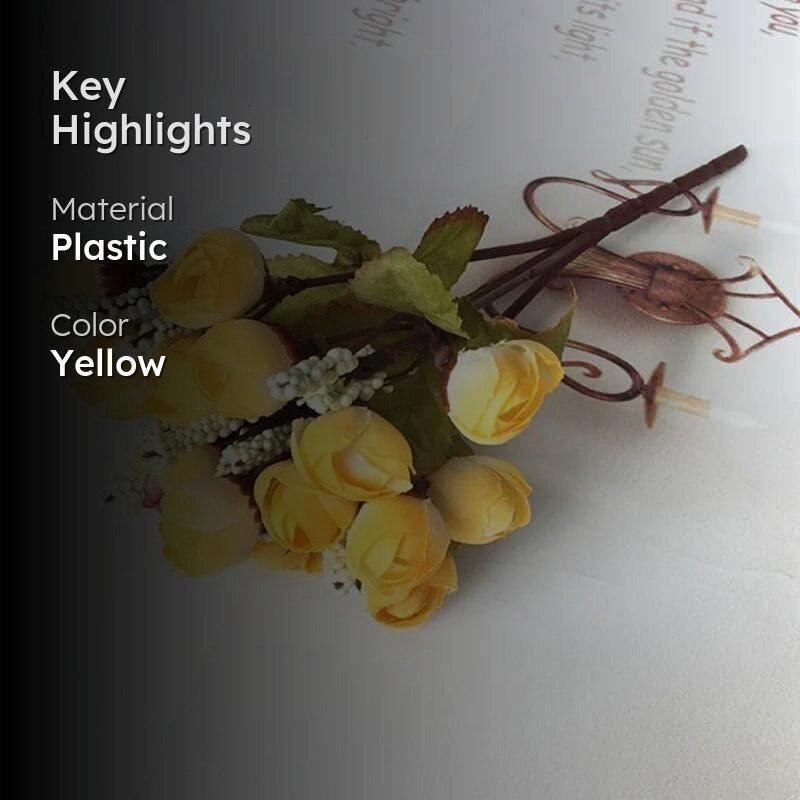 Faux Rose Floral Stick - Amber media 2