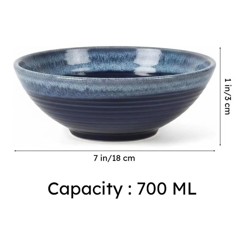 Ceramic Serving Bowls (Blue) - 700 mL media 7
