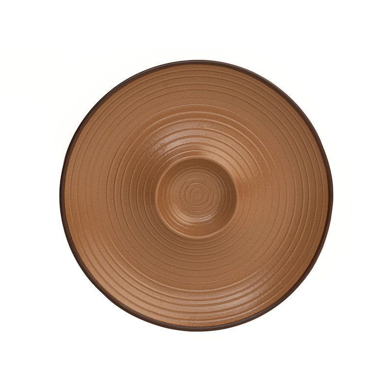 Whimsi Ceramic Chip & Dip Platter - Brown media 3