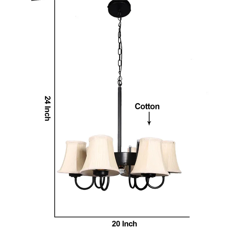 Bellona Conical Viya Ceiling Lamp- Off White media 5