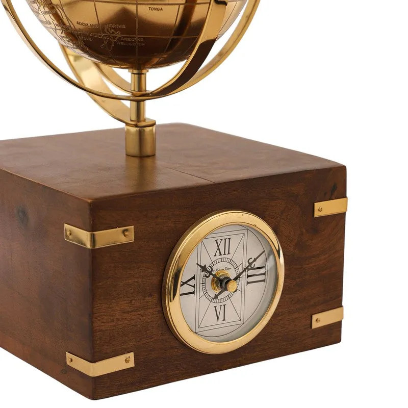 Premium Pedestal Table Clock Gold media 8