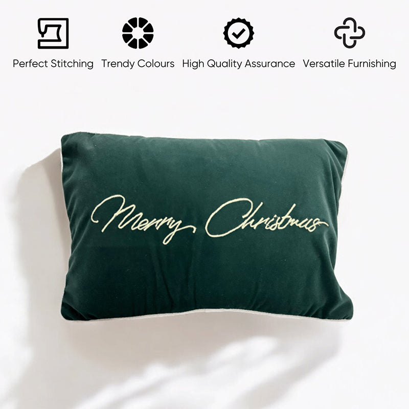 Gilded Greetings Velvet Christmas Cushion Cover - Rectangle media 6