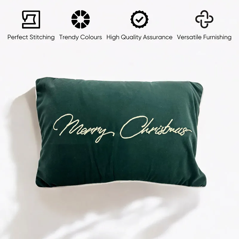 Gilded Greetings Velvet Christmas Cushion Cover - Rectangle media 6