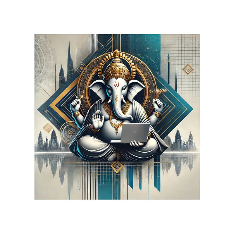Jnana Ganapathi Poly Canvas Wall Painting media 4