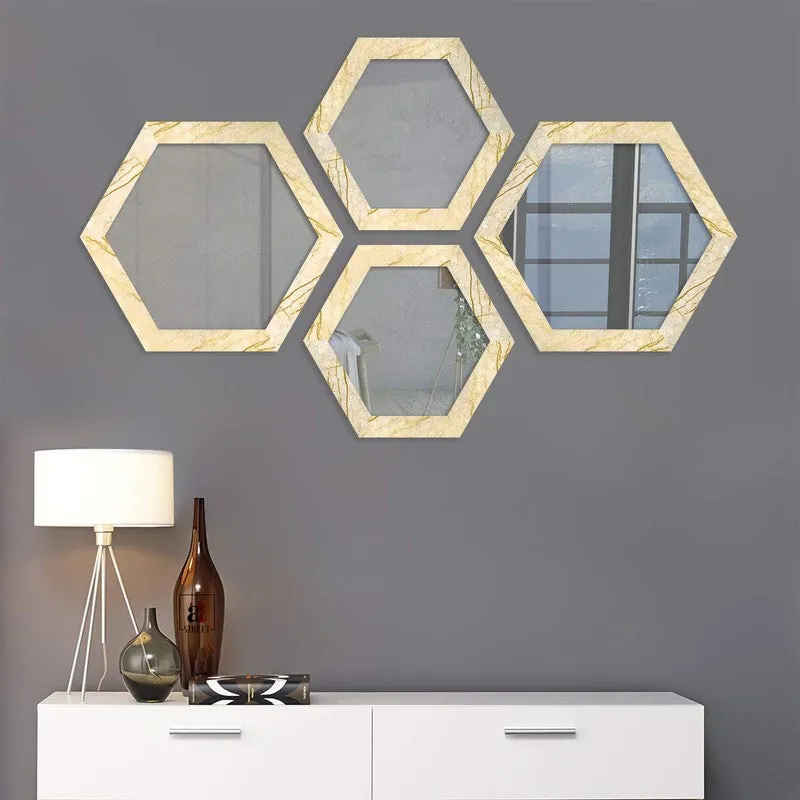 Monotri Wall Mirror With PVC Frame - Set Of Four media 1