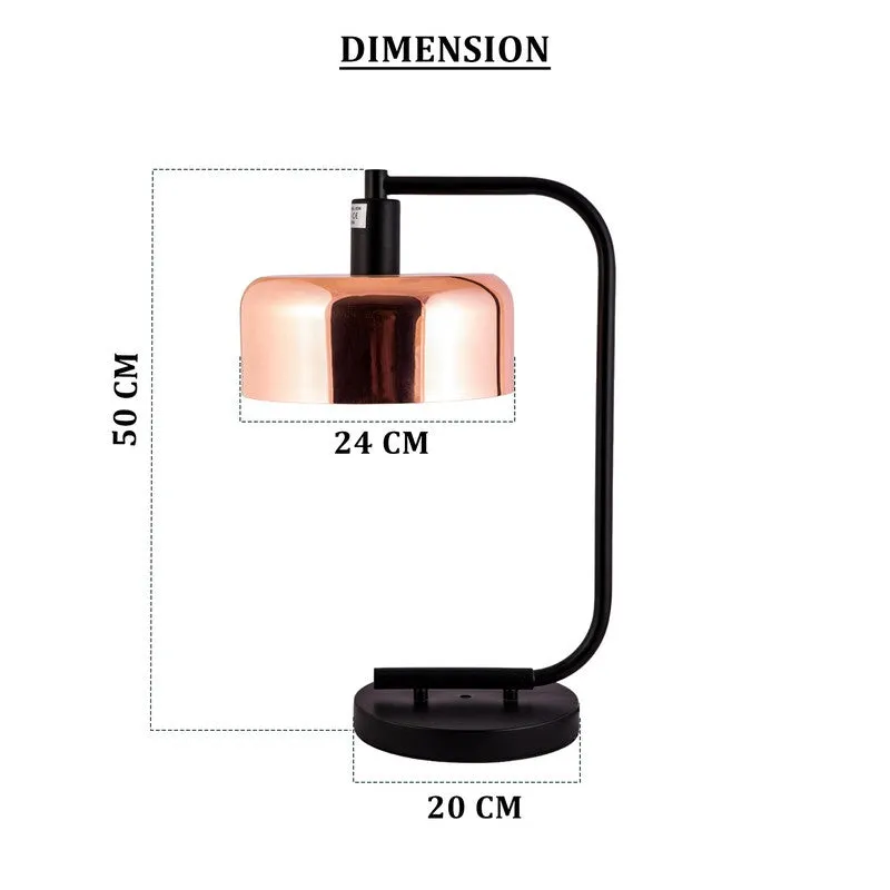 AarviDecor Trenton Accent Metal Table Lamp - Copper media 7