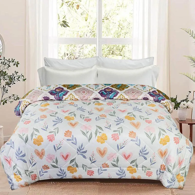 Arleth Floral Cotton Reversible Comforter - 220 GSM media 3