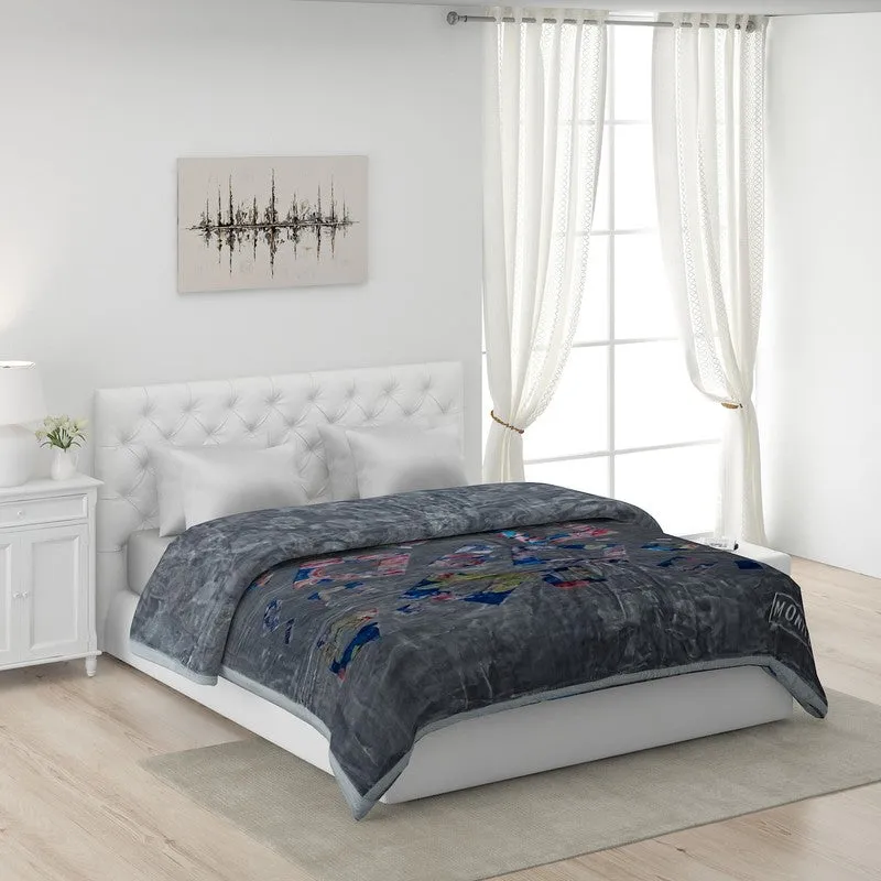 Monte Carlo Mystic Meadow Blanket (Grey)- 900 GSM media 1