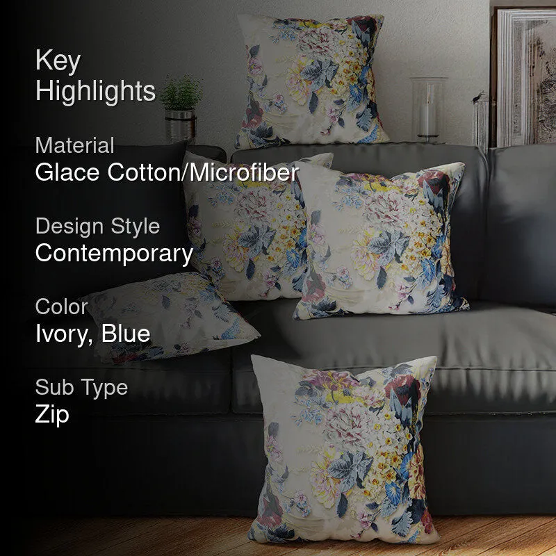 Glen Printed Cushion Cover Set - Set Of Five media 2
