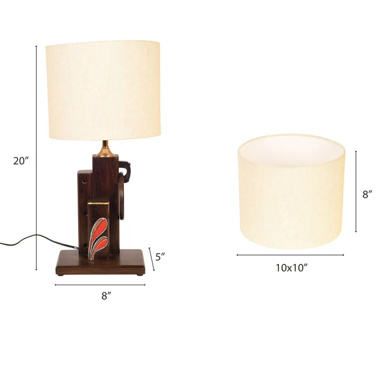 Khawlah Wooden Table Lamp - Multicolor media 7