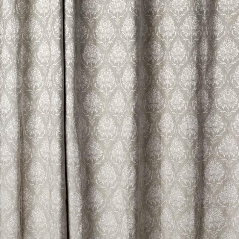 European Baroque Floral Single Curtain (Grey) media 3