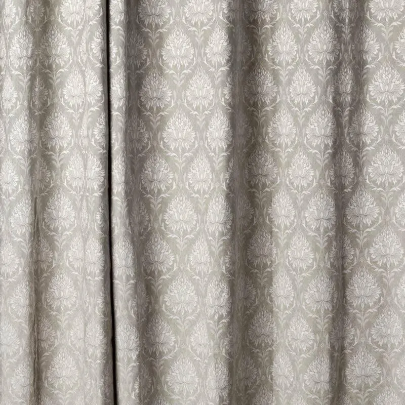 European Baroque Floral Single Curtain (Grey) media 3