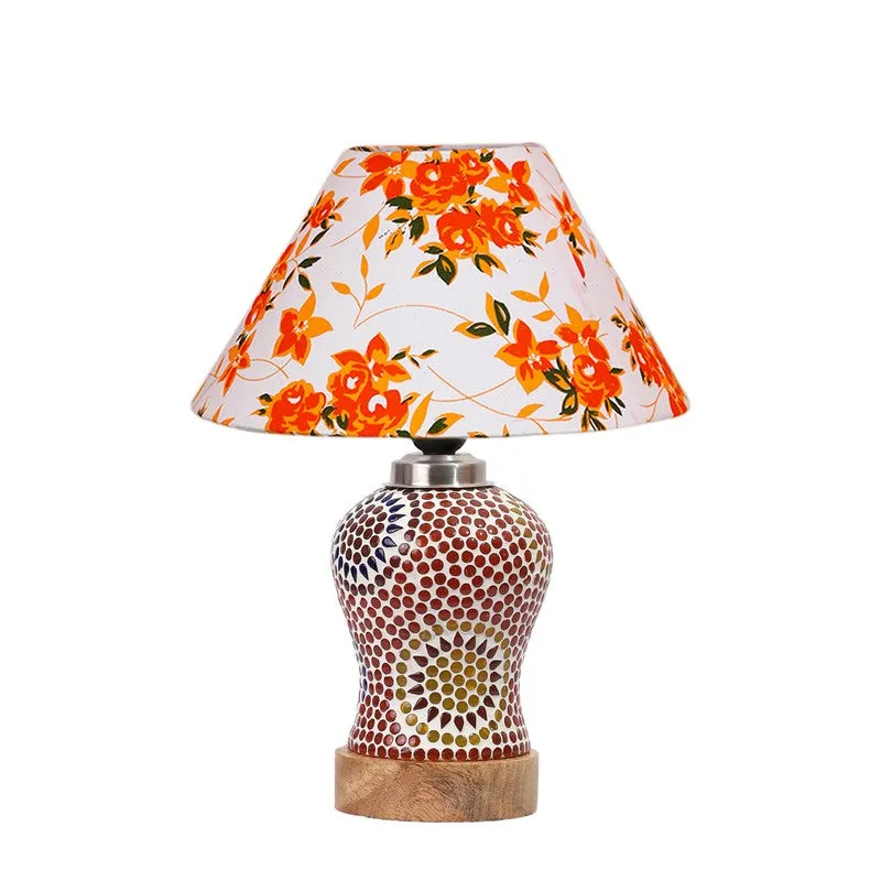 Aranya Fleur Cone Wooden Table Lamp - Multicolor media 5