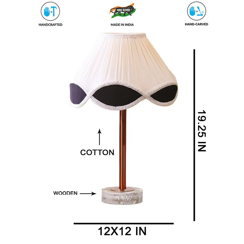 Valenica Rodin Wooden Table Lamp - White,Copper,White media 7