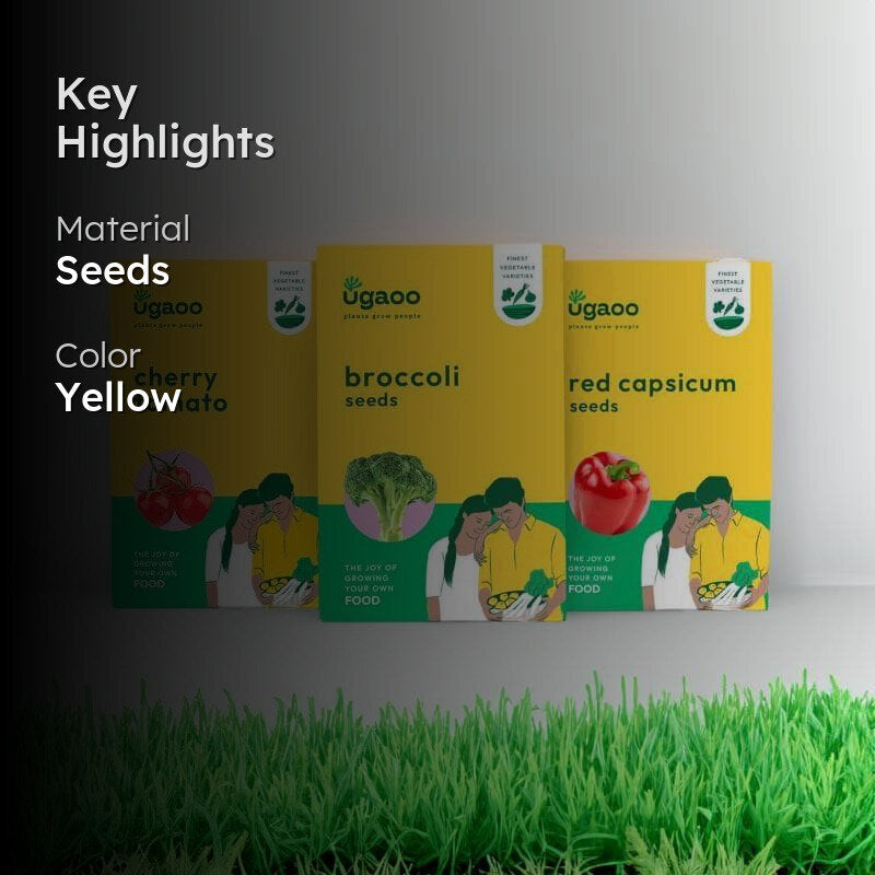 Ugaoo Veges Seeds (Cherry Tomato, Brocolli, Red Capsicum) - Set Of Three media 2