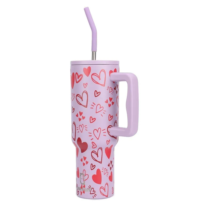 Amour Heart Stainless Steel Tumbler - 1200 ML media 6
