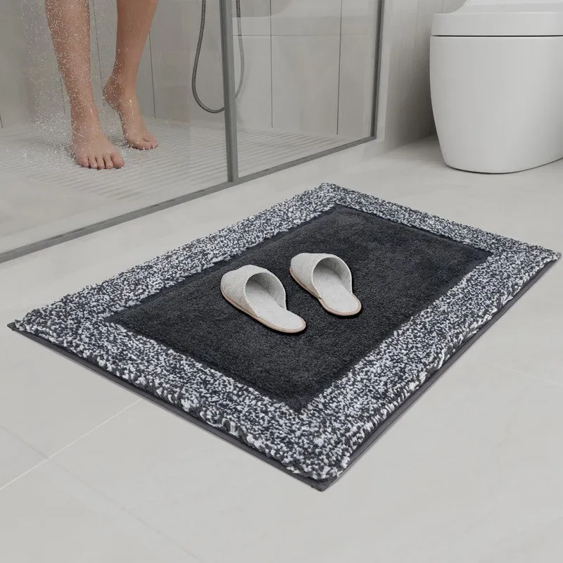 Orlina Polyester Bath Mat - Dark Grey media 3