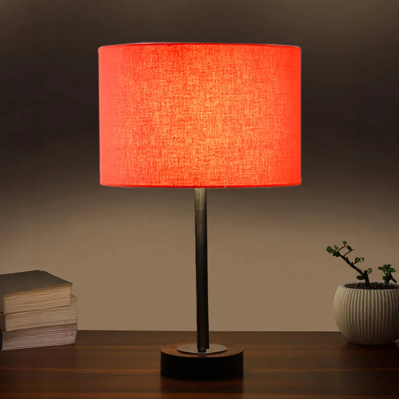 Cotin I Rodin Wooden Table Lamp - Orange,Silver,Brown media 1