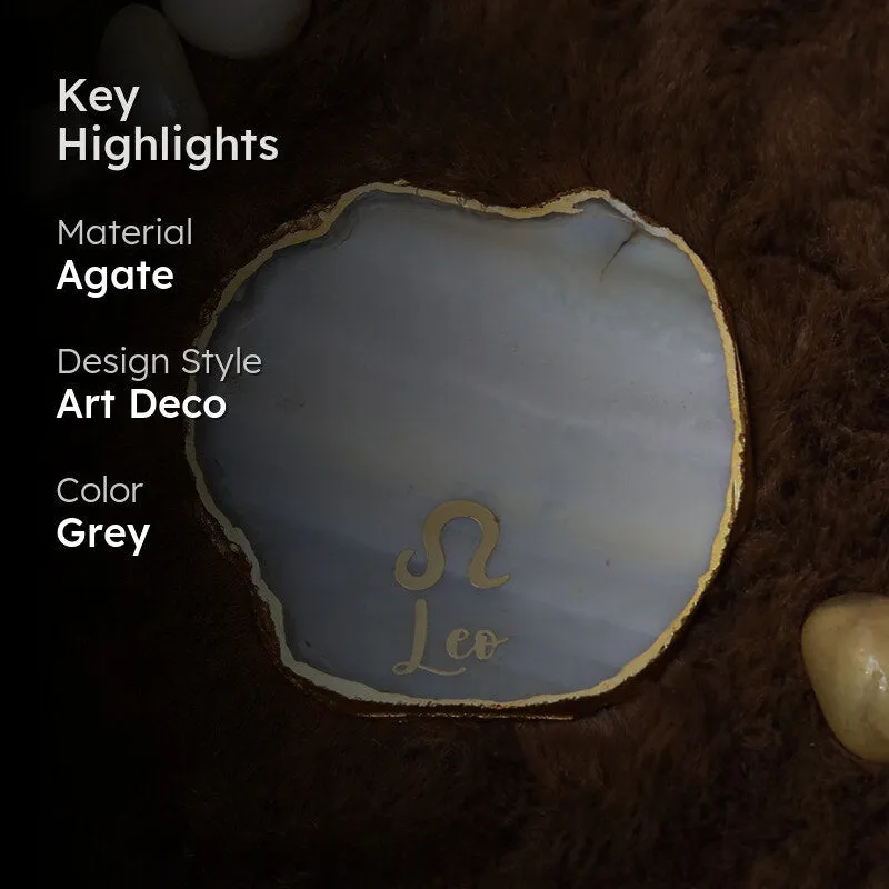 Leo Agate Coaster - Natural media 2