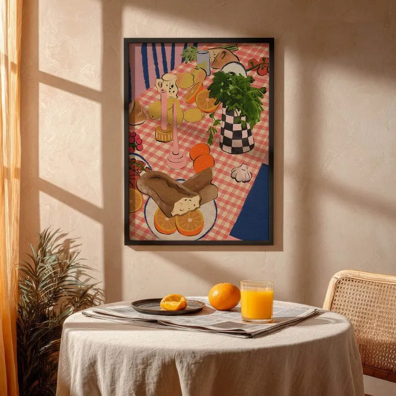 Dining Jewel Archival Canvas Wall Art - Black media 4