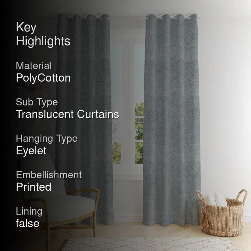 Zephyr Jacquard Single Curtain (Grey) media 2