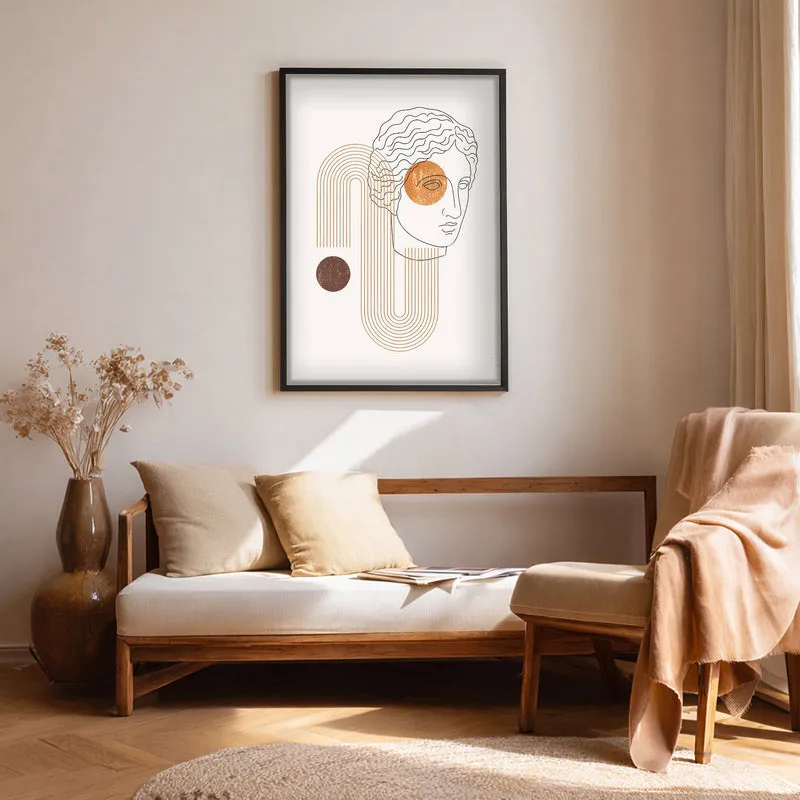 Modern Muse Canvas Wall Painting With Black Frame media 1