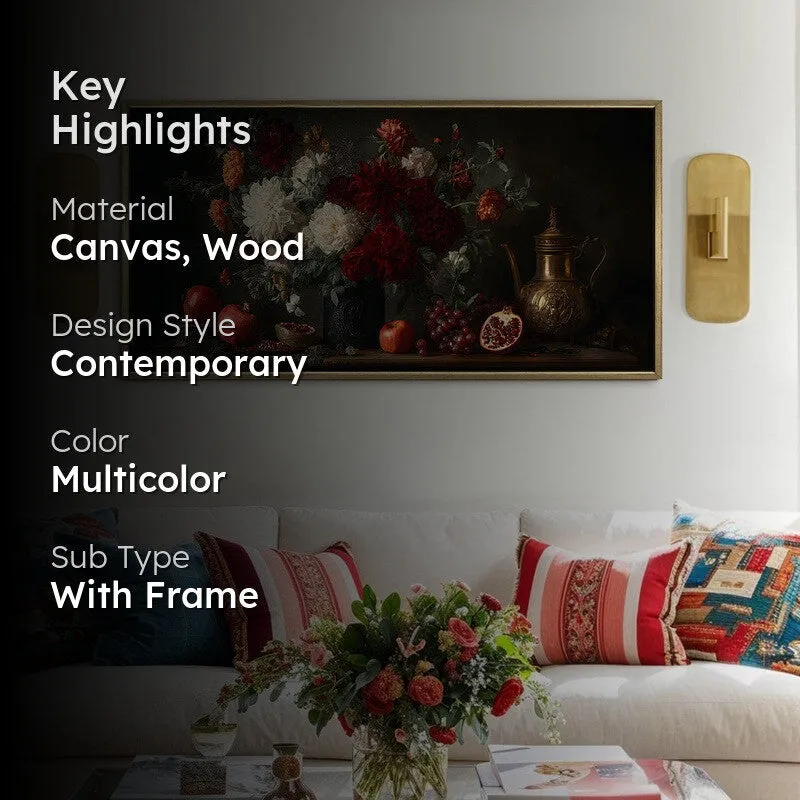 Bloomfall Canvas Wall Painting With Frame media 2
