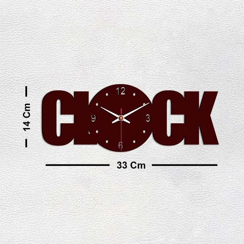Script Dial Wooden Wall Clock media 6
