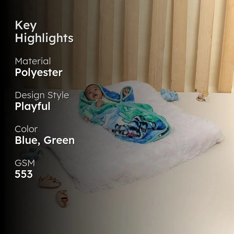 Monte Carlo Dreamy Snuggle Blanket (Blue) - 553 GSM media 2