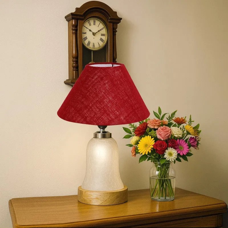Zoravelle Wooden Table Lamp - Maroon media 4