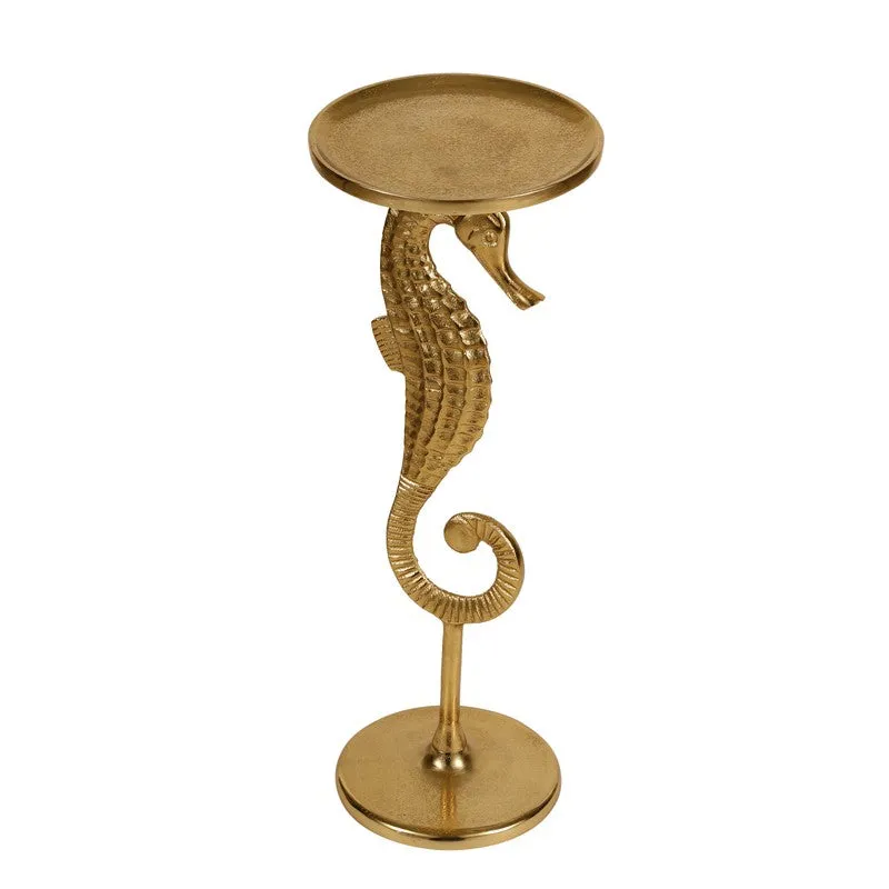 Seahorse Base Aluminum Side Table - Gold media 3