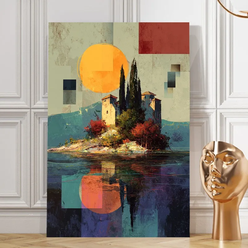 Abstract Castle Landscape Canvas Wall Art media 8