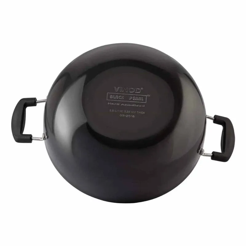 Vinod Cenric Hard Anodised Kadhai With Lid - 1600 mL/7 Inches media 6