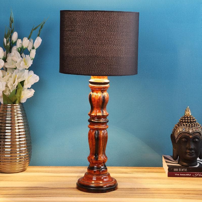 Blace Gilmore Fabric Table Lamp - Black,Brown