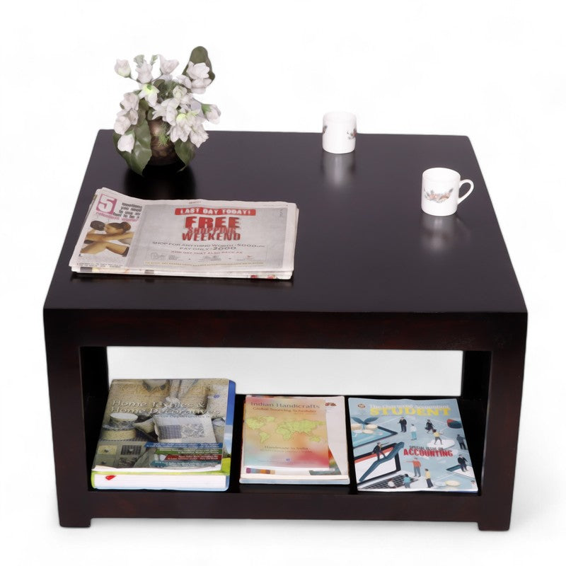 Drixon Sheesham Wooden Center Table - Brown media 3