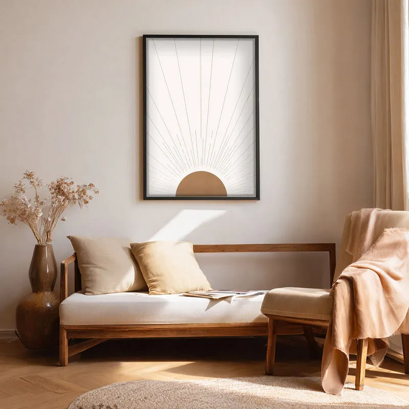 Radiant Calm Canvas Wall Painting With Black Frame media 1
