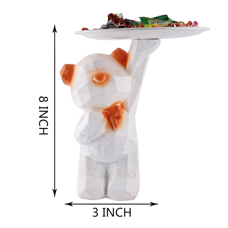 Teddy's Treat Painted Polyresin Show Piece - White media 7