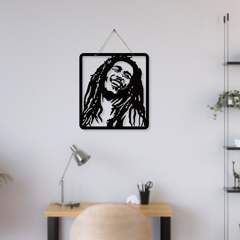 Bob Marley Silhouette Iron Wall Accent