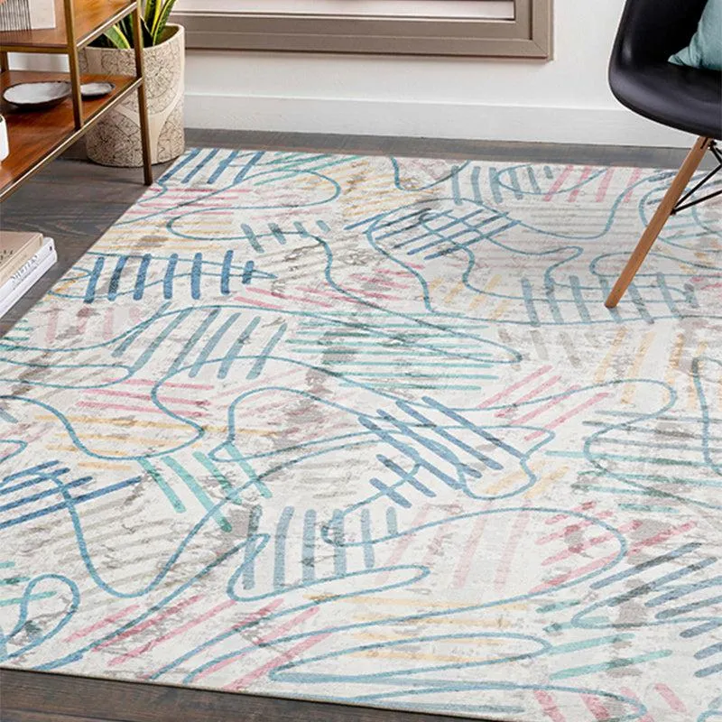 Ella Abstract Carpet - Teal media 3