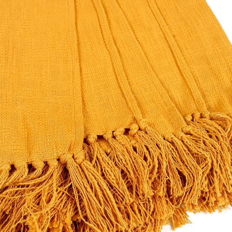 Lightweight Decorative Throw Yellow media 6