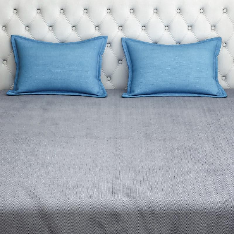 Swayam Croda Solid Cotton Bedsheet (Grey) - 140 TC media 3
