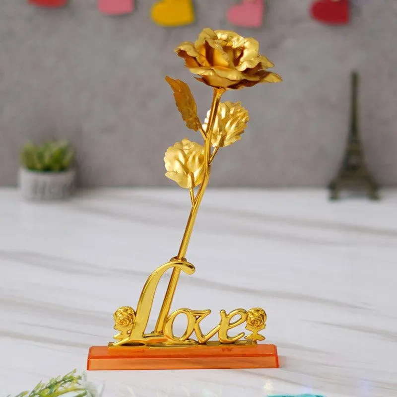 Forever Your Lover Valentine Showpiece - Gold media 3