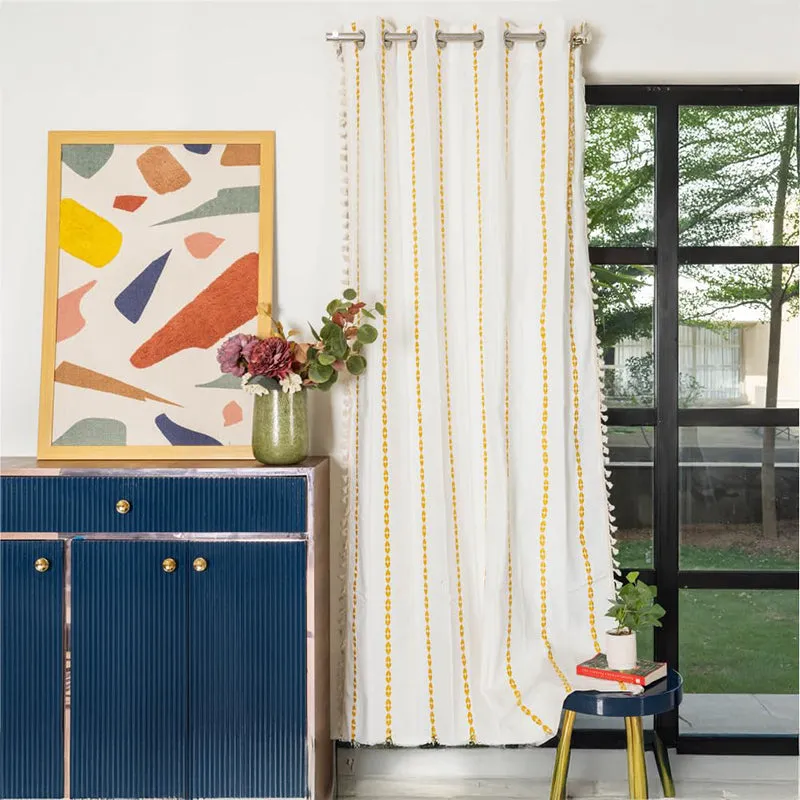 Urban Space Vintage Braids Curtain - Yellow media 3